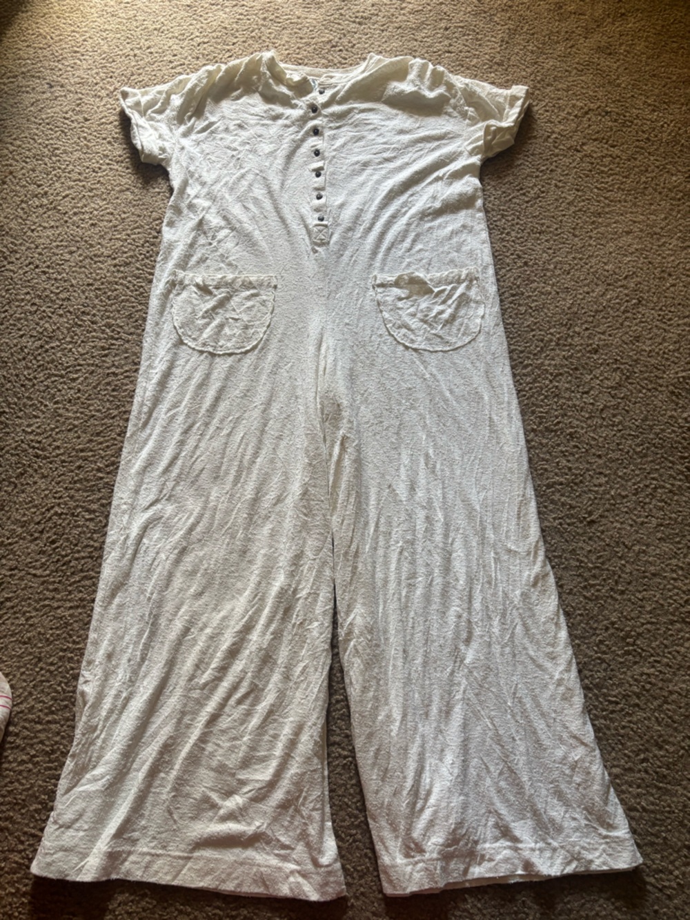 Free People Beach Wide Leg Jumpsuit Baggy Fit Romper Size XS